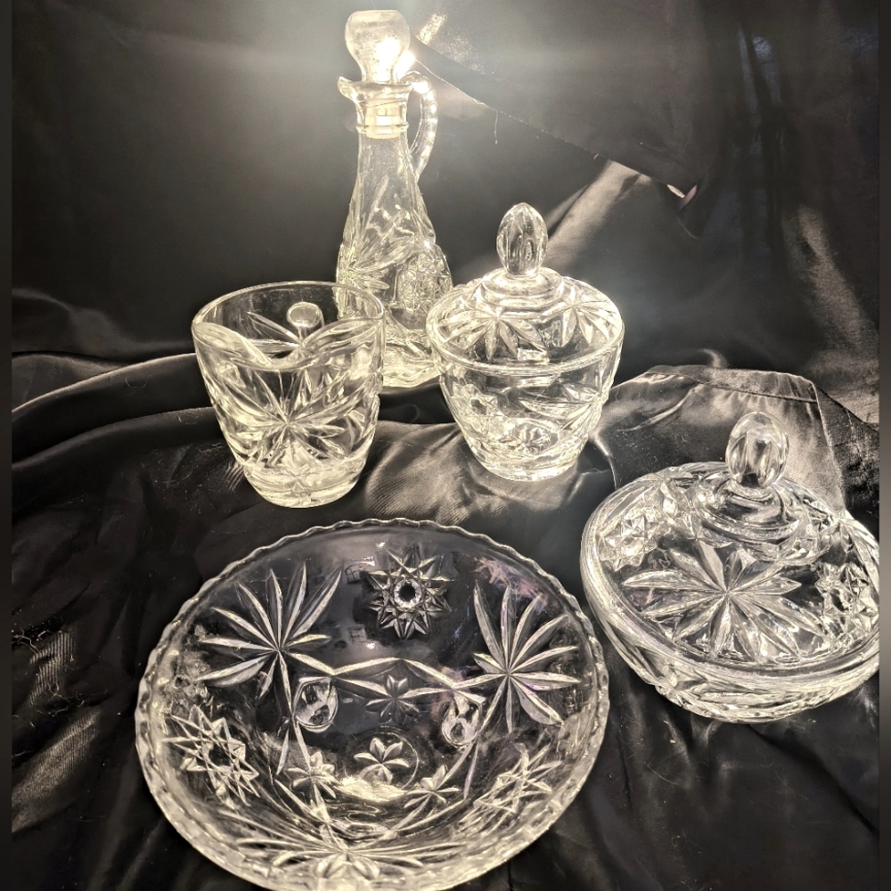 Vintage Star of David Clear Glass